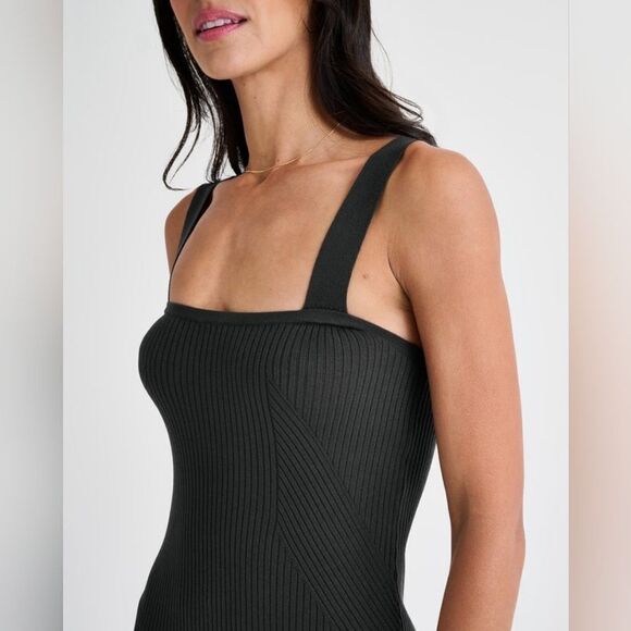 NWT Splendid x Rachelove Square Neck Sleeveless Ribbed Bodycon Tank Dress XS - Picture 6 of 13